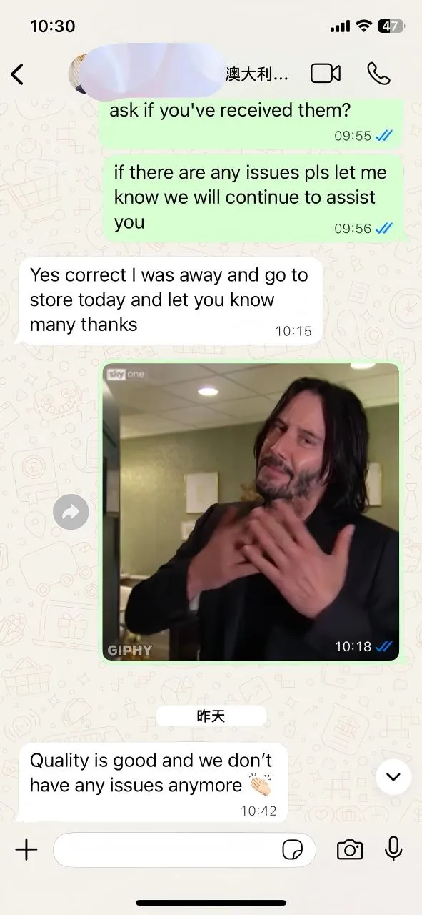 हाम्रो अष्ट्रेलियाली ग्राहकबाट प्रतिक्रिया: गुणस्तर उत्तम संचार हो